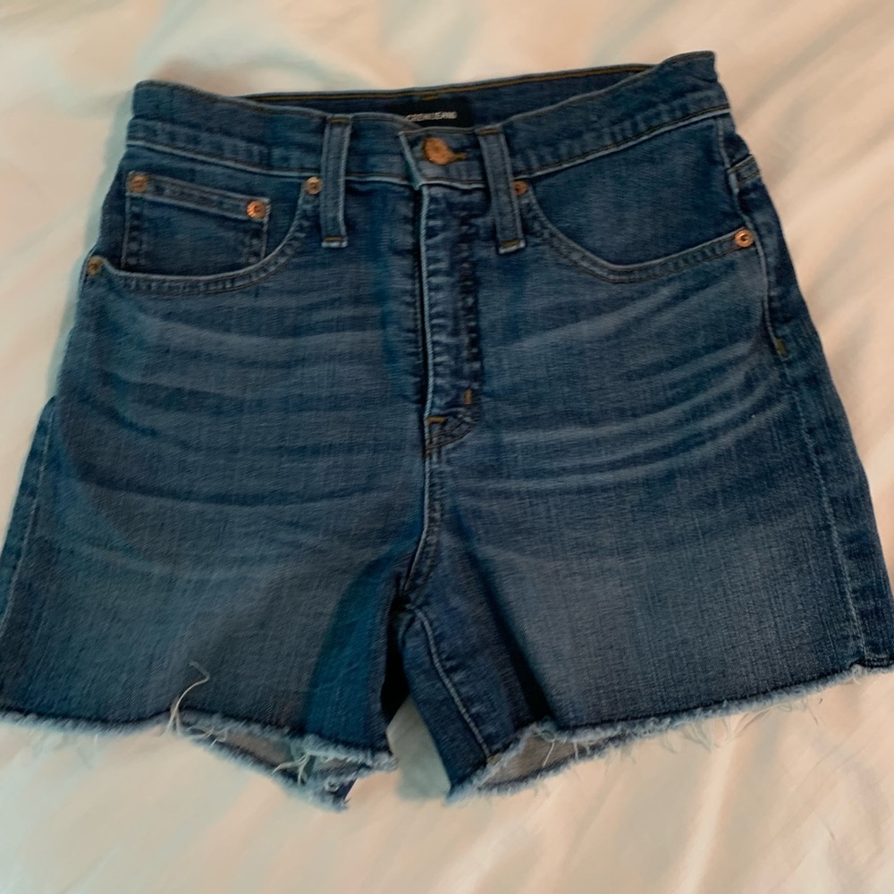 JCrew high rise denim shorts